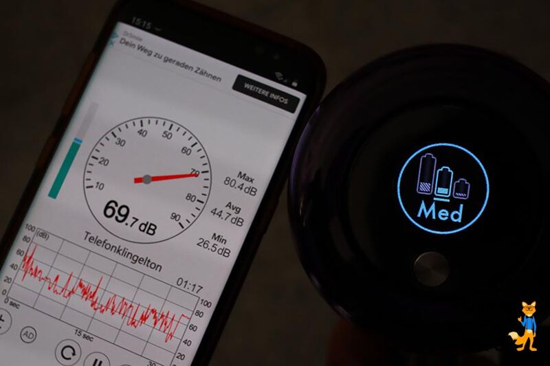 Dyson V15 volume test